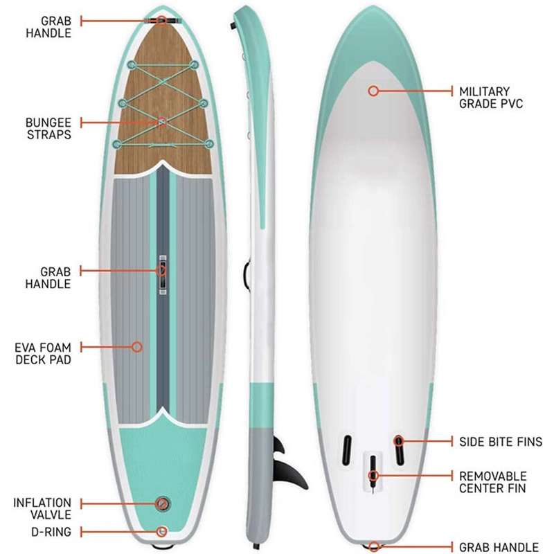 New Design PVC Paddle Board Inflatable Sup Board Paddle Surfboard Inflatable Stand up Surfboard Longboard Stand-up Paddle