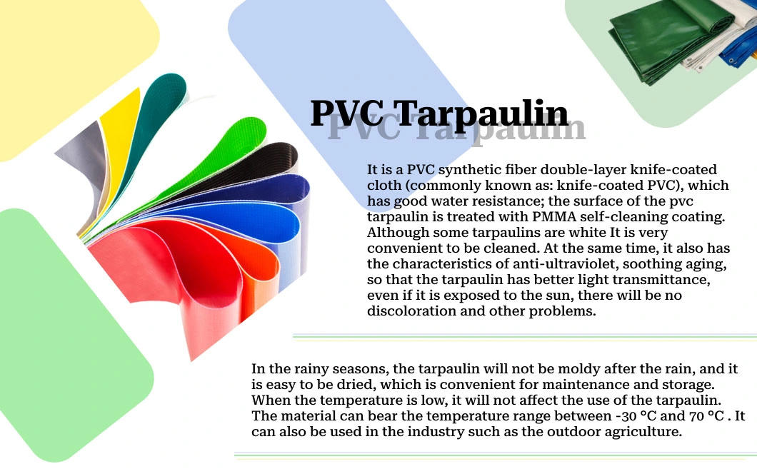 550GSM PVC Coated Tarpaulin Roll Heavy Duty Waterproof PVC Tarpaulin Use for Truck Cover Water Tank